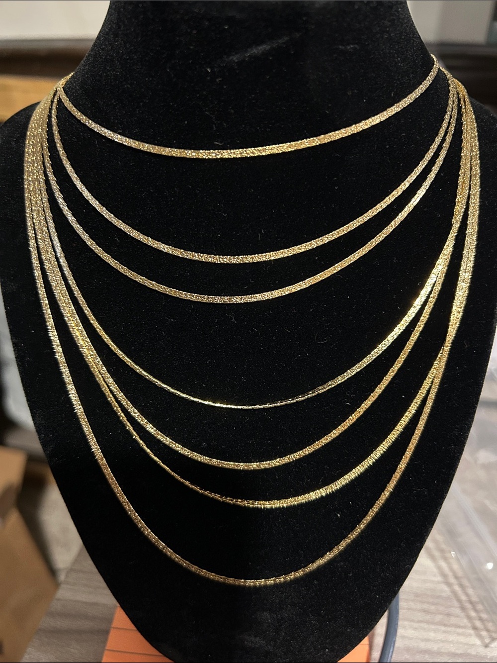 Monet Gold Tone Multi-Strand Layered Necklace